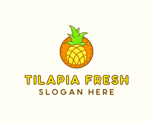 Cute Pineapple  Patch logo design