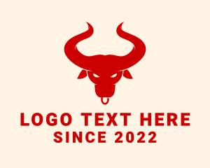 Angry - Strong Taurus Bull Ranch logo design