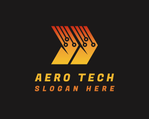 Gradient Tech Arrow logo design