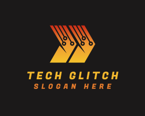 Gradient Tech Arrow logo design