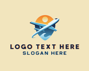Tourist - Airplane Gps Travel logo design