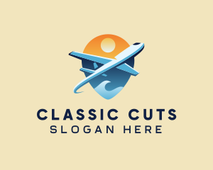 Airplane Gps Travel logo design