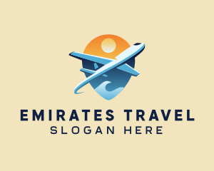 Airplane Gps Travel logo design