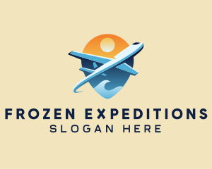 Airplane Gps Travel logo design