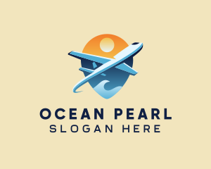 Airplane Gps Travel logo design