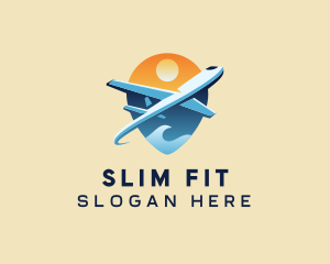 Airplane Gps Travel logo design