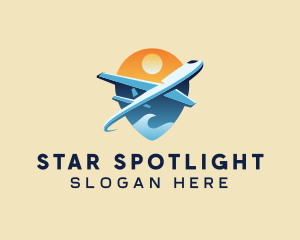 Airplane Gps Travel logo design