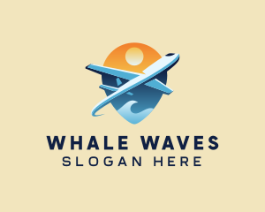 Airplane Gps Travel logo design