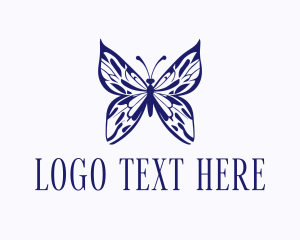 Delicate - Butterfly Wings Nature logo design