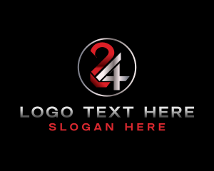 Professional - Creative Digital Number 24 logo design
