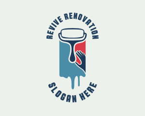 Renovation - Renovation Paint Roller logo design