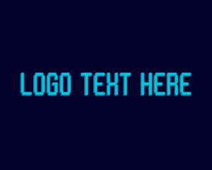 Electronic - Pixel Gaming Wordmark logo design