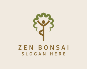 Yoga Zen Tree logo design