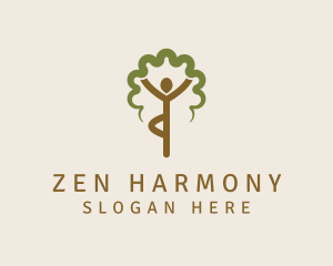 Yoga Zen Tree logo design