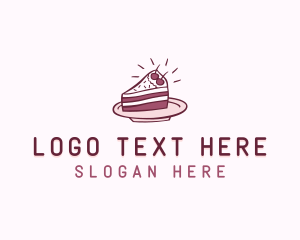 Black Forest - Cake Slice Baking Pastry logo design