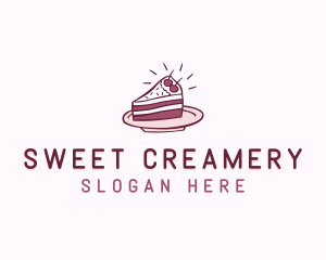 Cake Slice Baking Pastry logo design