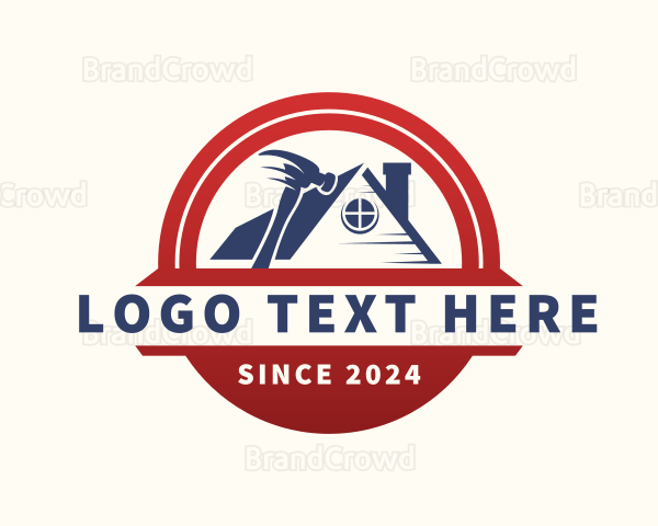 Roofing Repair Construction Logo