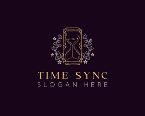 Botanical Plant Hourglass logo design