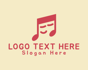 Music Note - Sleepy Music Note logo design