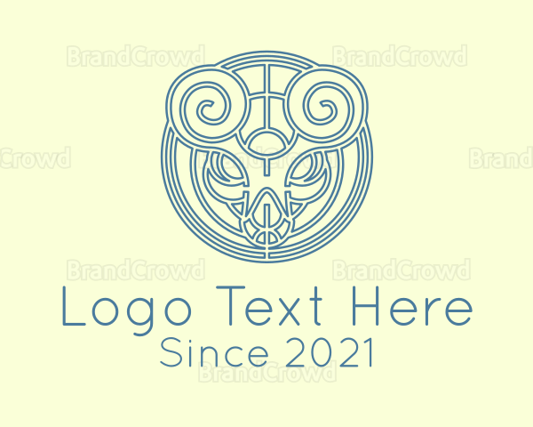 Minimalist Stag Celtic Logo