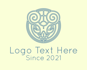 Ancient - Minimalist Stag Celtic logo design