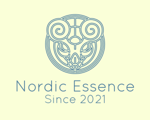 Nordic - Minimalist Stag Celtic logo design