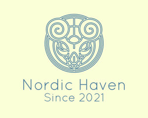 Nordic - Minimalist Stag Celtic logo design
