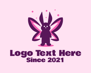 Fairytale - Purple Rabbit Butterfly logo design