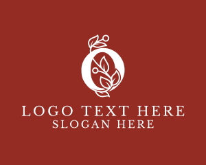 Esthetic - Vine Cosmetic Plant Letter O logo design