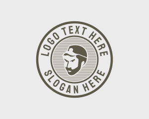 Woodworker - Hipster Beard Man logo design