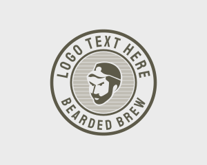 Hipster Beard Man logo design