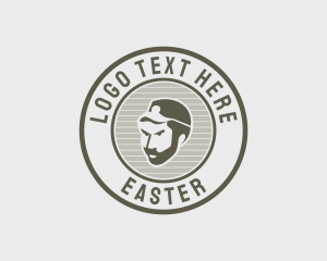 Man - Hipster Beard Man logo design