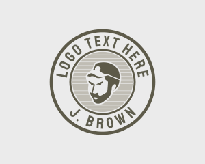 Home Maintenance - Hipster Beard Man logo design