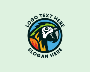 Jungle - Wild Tropical Parrot logo design