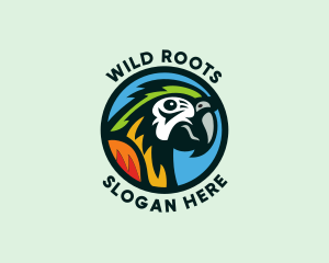 Wild Tropical Parrot logo design