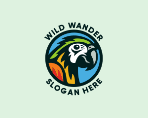 Wild Tropical Parrot logo design