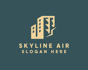 Real Estate Skyline Building logo design