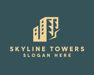 Real Estate Skyline Building logo design