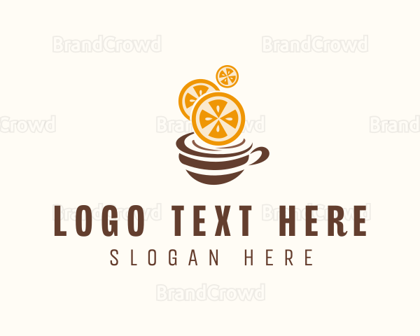 Orange Coffee Breakfast Logo