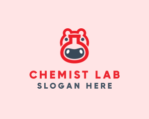 Chemist - Red Hippo Lab logo design