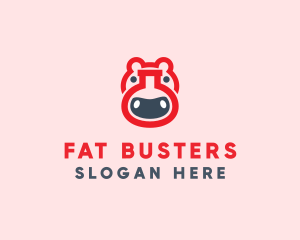 Fat - Red Hippo Lab logo design