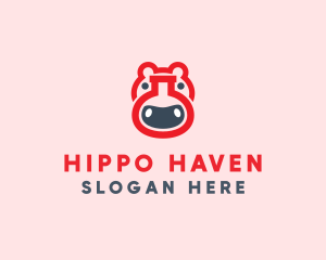 Hippo - Red Hippo Lab logo design