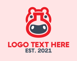 Lab - Red Hippo Lab logo design