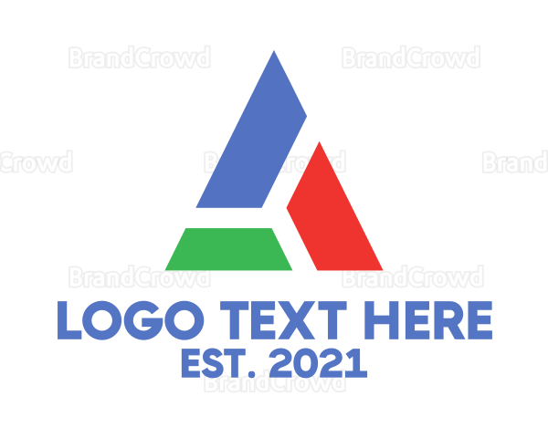 Multicolor Business Triangle Logo