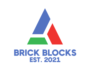 Blocks - Multicolor Business Triangle logo design