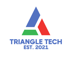 Multicolor Business Triangle logo design