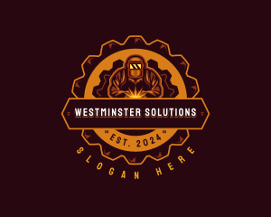 Welder Fabrication Ironwork logo design