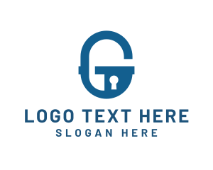 Data Protection - Security Lock Letter G logo design