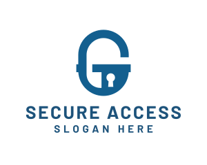 Passcode - Security Lock Letter G logo design