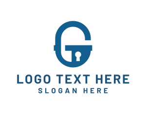 Code - Security Lock Letter G logo design